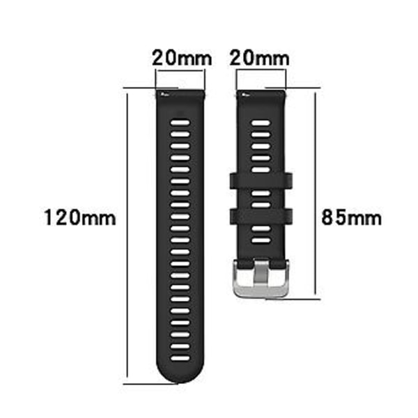 Twill Silikonarmband för Garmin Forerunner 158 / 55 (Svart)