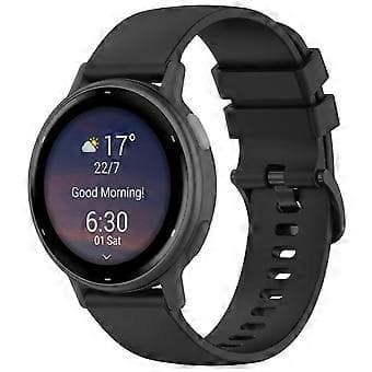 Kompatibel med Garmin vivoactive 5 silikone urrem 20 mm Quick Release udskiftningsrem (sort)