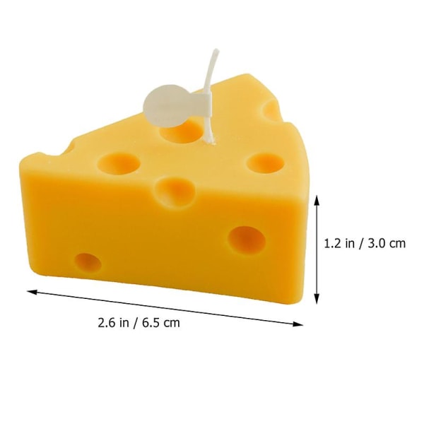 2pcs Decorative Cheese Scented Candles Cheese Candles Decor Scent