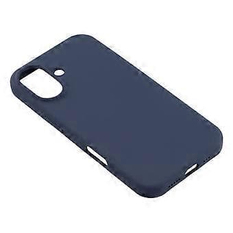 Kompatibel med iPhone 16 Deksel Solid Silikon Støtsikkert Telefon Bakdeksel (Mørkeblå)