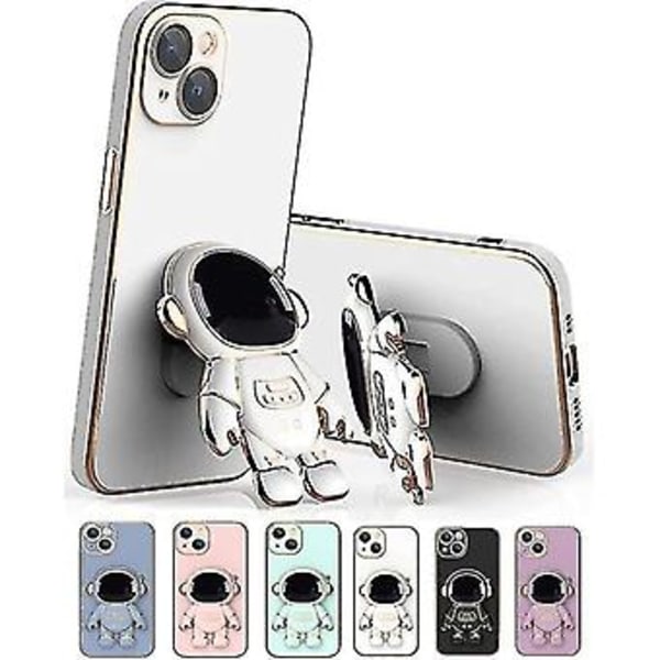 Astronautit Piilotetun Telakan Kotelo Yhteensopiva Iphonen 12 Pro Max/12 Pro/12 Kanssa, Sähköpinnoitettu Tpu Suojakotelo