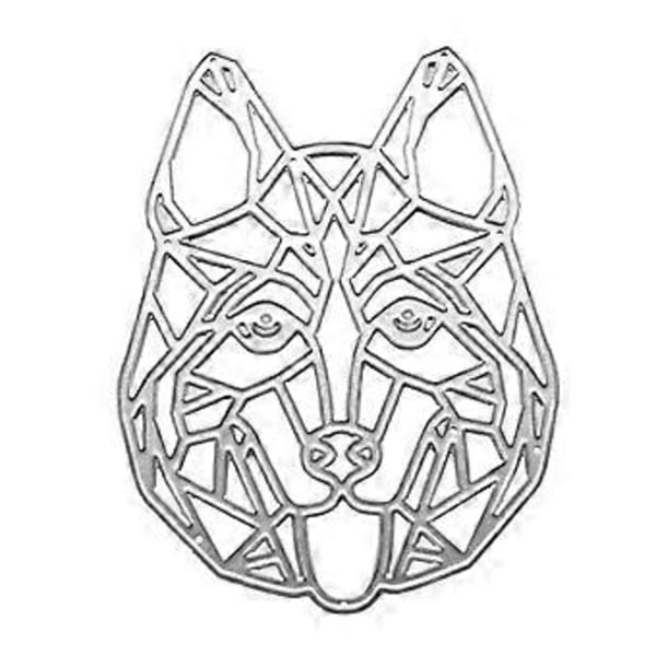 Metallikoiran Pää Leikkauskuvioiden Stencil DIY Scrapbooking Album Paperikortti Malli Muotti Prässääminen Käsityö Koristelu
