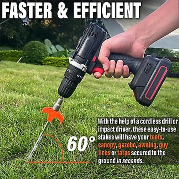 Sekskant Hode Forlengede Gjengede Plugger Solid Ergonomisk Håndtak Teltspiker Campingtilbehør (8 stk Grønn)