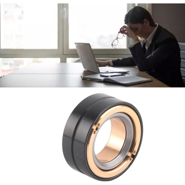Magnetiska ringar Fidget Toy, Bärbara metallrunda Fidget Spinners A