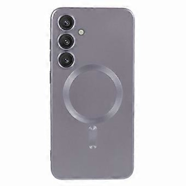 Samsung Galaxy S24+ -kotelo objektiivikalvolla, MagSafe-yhteensopiva kumipinnoitettu TPU-puhelimen suojakotelo (tyyli E)