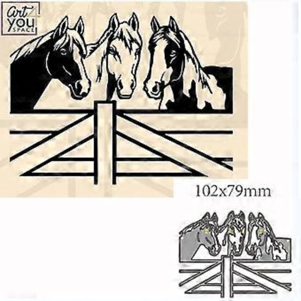 Hest Metal Skæreforme Stencil DIY Scrapbooking Album Papir Kort Skabelon Form Prægning Håndværk