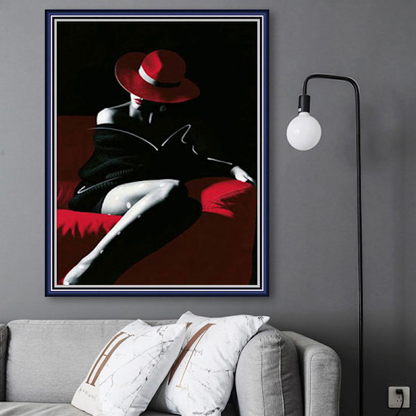 30 x 40 cm, mystérieuse beauté Diamond Painting Broderie Diaman