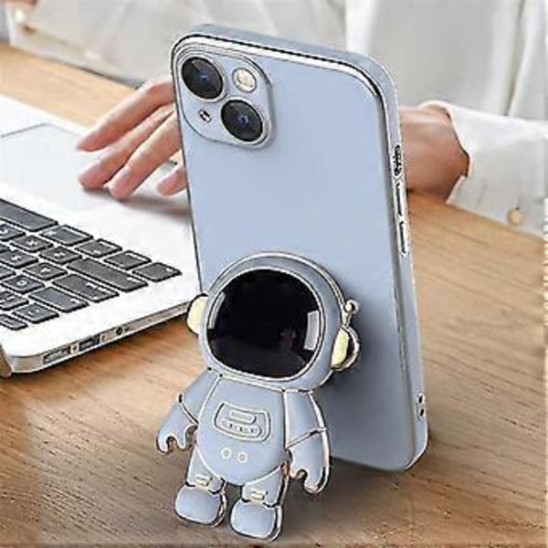Astronautit Piilotetun Telakan Kotelo Yhteensopiva Iphonen 12 Pro Max/12 Pro/12 Kanssa, Sähköpinnoitettu Tpu Suojakotelo