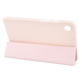 Tri-fold lærtablettveske for Samsung Galaxy Tab A9 (Rosa)