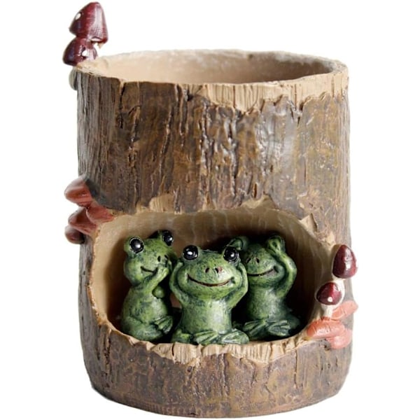 Blomkruka Succulent Planter Träd Hålp Krukor Harts Blomster Växt P