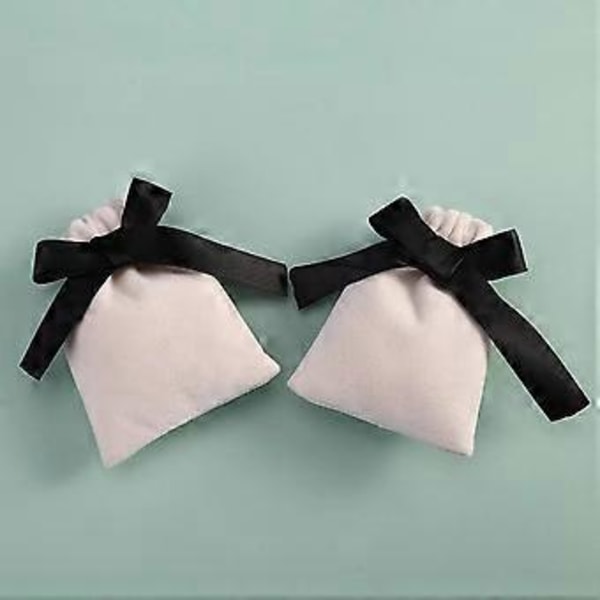 10 stk. Snørebånd Bowknot Fløjlspose Praktisk opbevaringspose til smykker og tilbehør Kvinder Piger Rejse Essential rød 5 (rød 5)