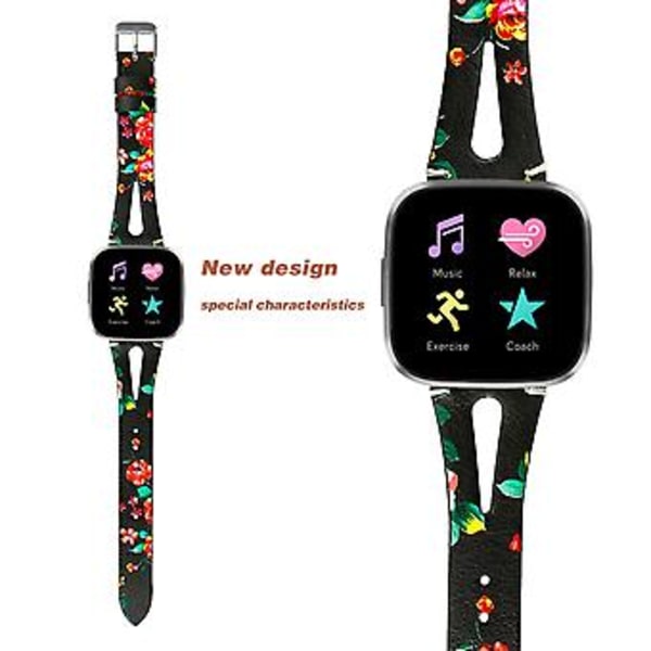 Rem for Fitbit Versa 2 - Rem for Fitbit Versa 2 (Svart Safflower)