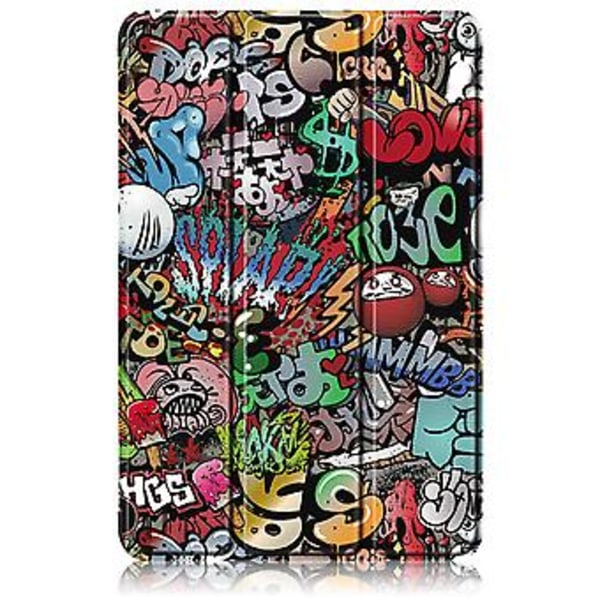 Smart Läderfodral för Samsung Galaxy Tab A9 Plus (Graffiti)
