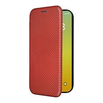 Lærtelefonveske for iPhone 15 Plus (Brun)