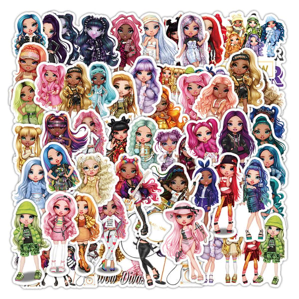 50 animerte klistremerker (stil 63)