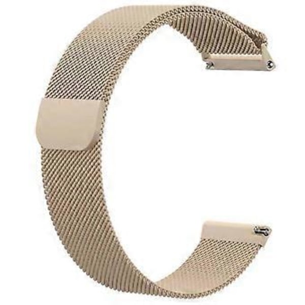Urrem med rustfrit stål mesh med justerbar spænde Åndbar minimalistisk urrem til mænd og kvinder (16mm Champagne Guld)