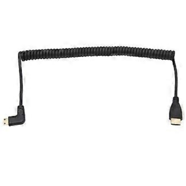 90 Graders HD Multimedia Interface Han til Han A til C Forlænger Spiral Kabel til Computer/TV/PS4