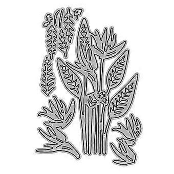 Blomsterblade Metal Skæreforme Stencil Scrapbooking Form Prægningsskabelon