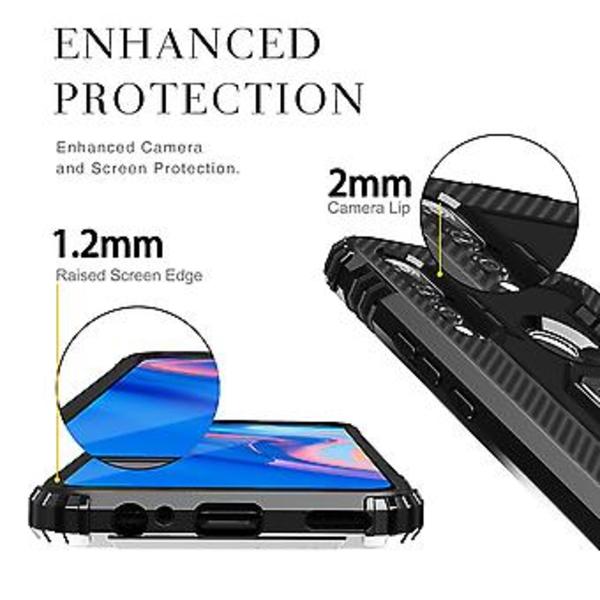 Til Huawei Y9 Prime 2019 Kulfiber Beskyttelsesetui (Sort)