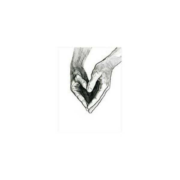 Wekity Hand in Hand och Love Väggkonst Canvas Print Poster, Enkel Mode Svartvit Skisskonst Linjeteckning Dekoration för Hem Vardagsrum Sovrum