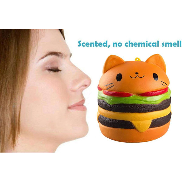 (Kattburgare) Långsamt stigande Squishy leksaker, Jumbo Squishies Pack Prime