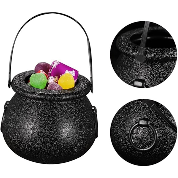 10 stk Mini Candy Bucket Witch Cauldron med håndtak Cauldron Hall
