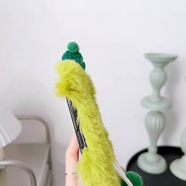 Sööt Päikeseprillide Karvane Plüüšü Kott Samsung Galaxy Z Flip 4/3-le, Soe Talvine Pehme Tagakaas