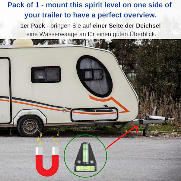 Magnetisk T-formet vaterpas, lille praktisk campingvognsvaterpas