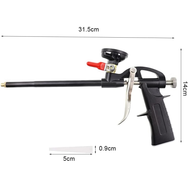 Professionel justerbar polyurethanskum pistol metal PU ekspanderende skumpistol fugepistol med afbryder N