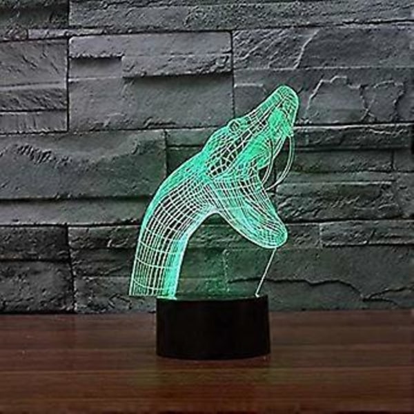 Ny typ 3D Slang Nattlampa Bordlampa 3D Lampa Bordlampa 3D LED USB 7 Färgbyte LED Bordlampa Jul Leksak Present