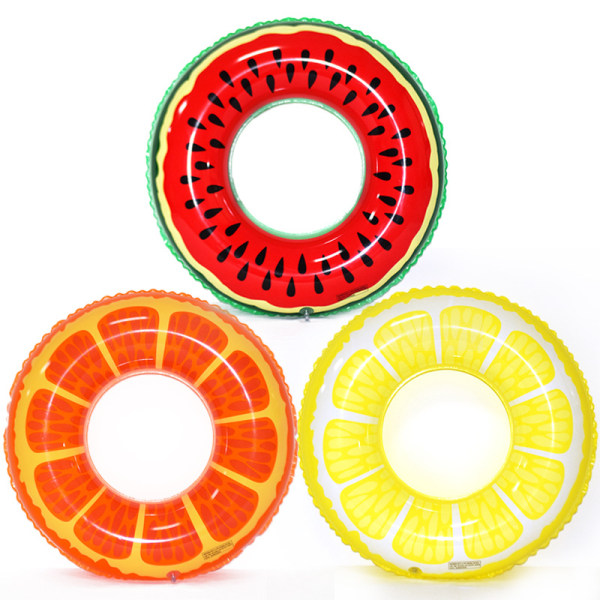 3 st PVC uppblåsbara vuxna frukt simring orange vatten simring