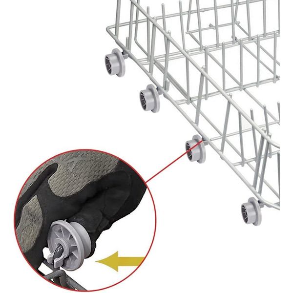 165314 Diskmaskinshjul för nedre korg Kompatibel med Bosch Siemens Neff Diskmaskin Ersätt AP2