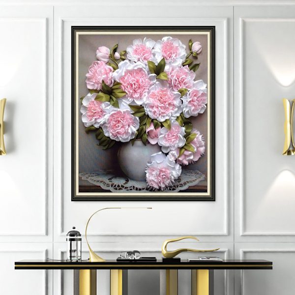 30 x 40 cm, fleur dans un vase Diamond Painting Broderie Diaman