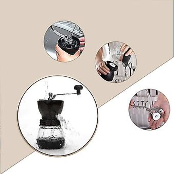 Manuell kaffekvern Håndholdt kaffemølle med 2 glasskrukker for dryppkaffe Espresso