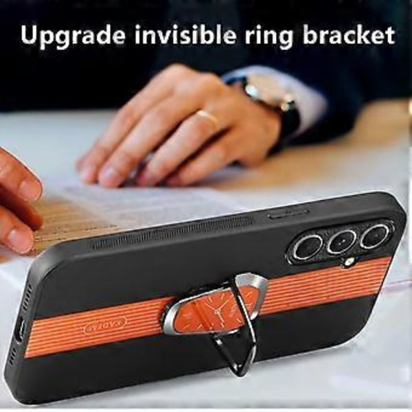 KADEM Fodral för Samsung Galaxy S23 FE Väl skyddat PU-läder+TPU+Akryl Telefonfodral (Stil B)