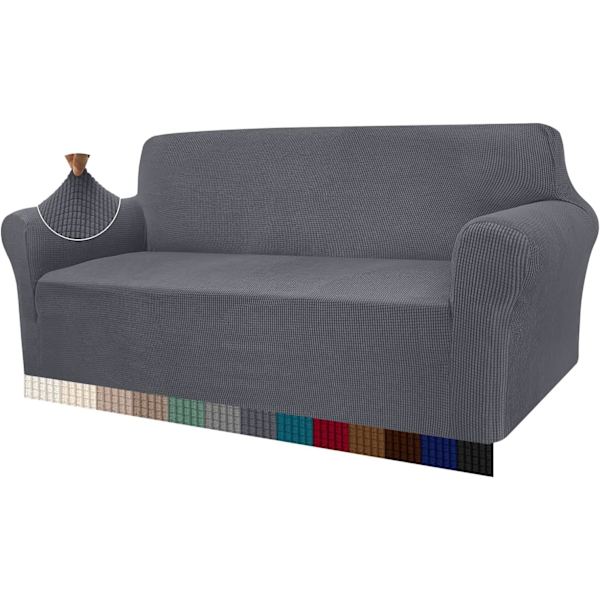 Grå 3-personers moderne sofaovertræk, i Jacquard, elastisk, til
