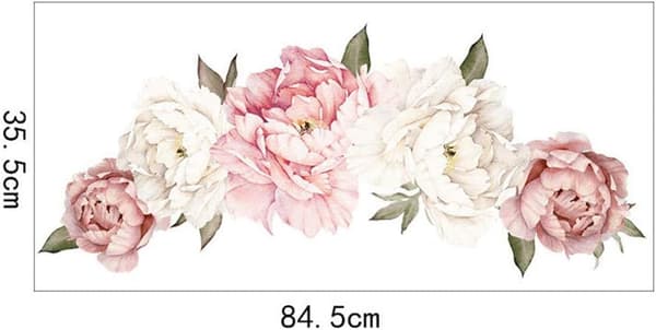 Suuri DIY-seinätarra Peony Rose -kukka Vedenpitävä seinätaide Deko