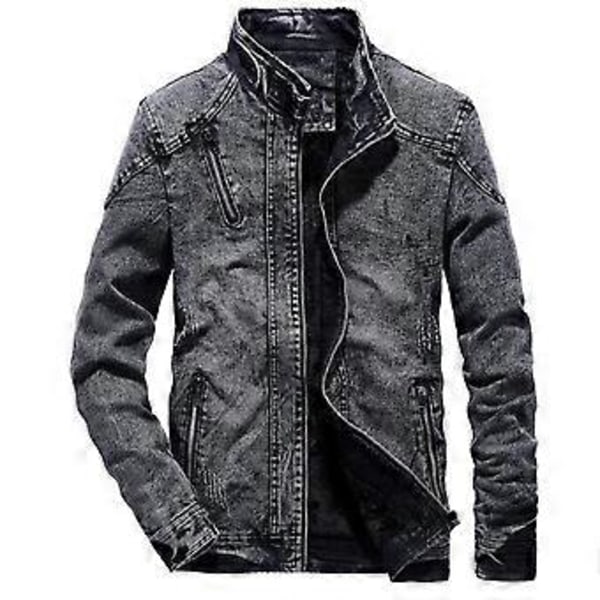 Farkkutakki Miehet Syksy Muoti Farkkutakki Takki Miesten Slim Fit Rento Takit Päällystakki Ja Takki (XL sininen)