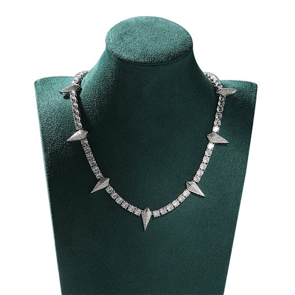 Svart panter halsband för män pläterad rostfritt stål Cosplay Wak