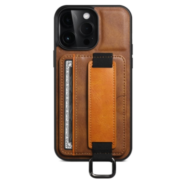 Brun, velegnet til iPhone 15 ProMax kortholder telefon etui læder