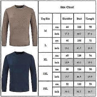 hmwy-herr långärmad ledig tröja pullover stickad sweater stickat skjorta topp (M Ljusgrå)