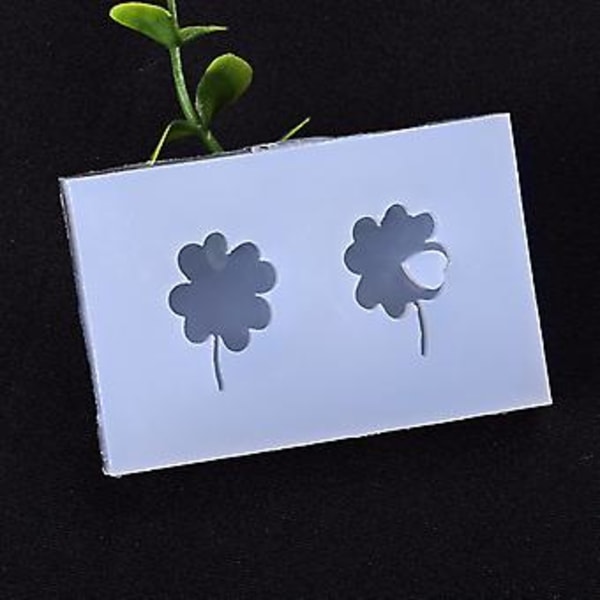 Mini heldig firkløverform silikone epoxy resin UV lim håndværk form kreativ