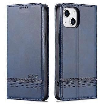 AZNS för iPhone 15 Plus Anti-scratch PU-läderfodral Stativ Plånboksfodral