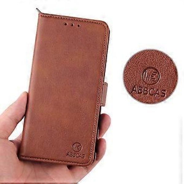 ABBCAS For iPhone 15 Ant-Tekstur Telefonveske PU Lær Stativ Magnetisk Folio Lommebok Deksel (Stil D)