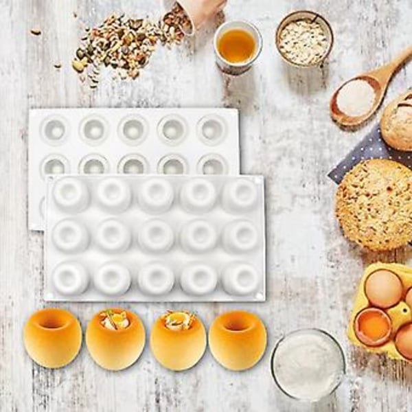 15 Håligheter Bump Silikon Kakform för Chokladmousse Gelé Pudding Bakverk