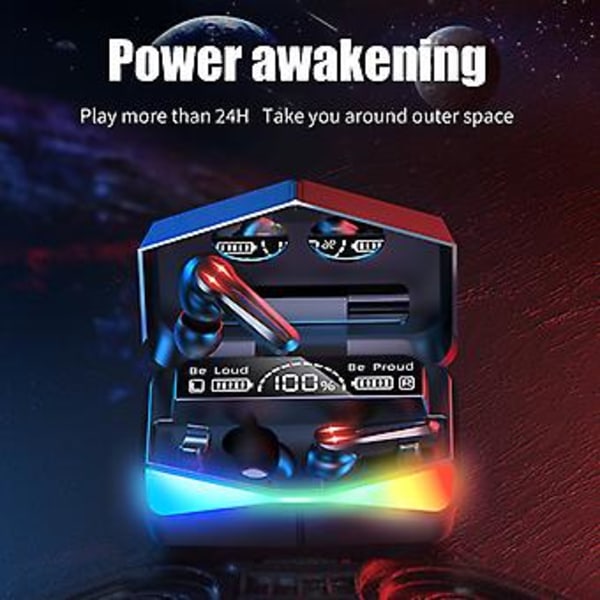 Gaming Headset Öronsnäckor Hörlurar Touchkontroll Bluetooth 5.1 Trådlösa Hörlurar( )
