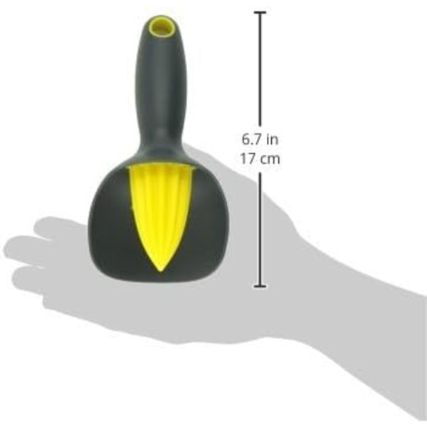 Citronpresser med sprøjtbeskyttelse og kernefangst - grå/gul