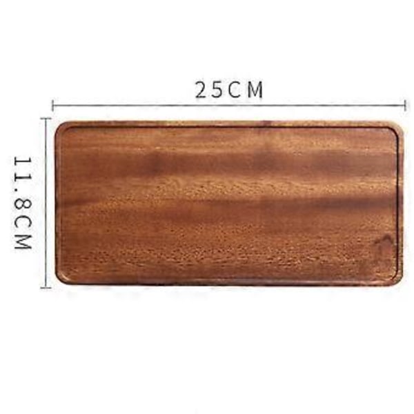 Rektangulært serveringsbrett i tre, matfat, fruktfat, tebrett, snacks, matoppbevaringsfat, serveringsbordplate for (S)