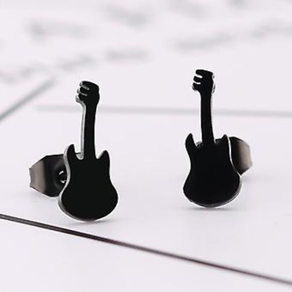 SMJEL Punk Øredobber 2019 Rustfritt Stål Gitar Måne Stjerne Fly Tann Flaskeåpner Statement Gater Øredobber For Menn Kvinner