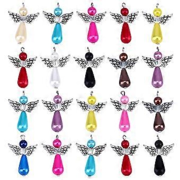 25 st Metall Nyckelring Ängel Nyckelringar Ängelvinge Ornament Ängelberlock Smyckestillverkning Skyddsängelberlock